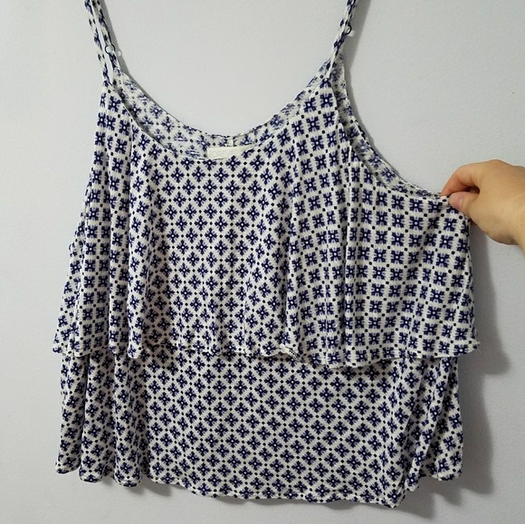 Forever 21 Tops - NWT Forever21 Plus blue diamond boho tank, 2X
